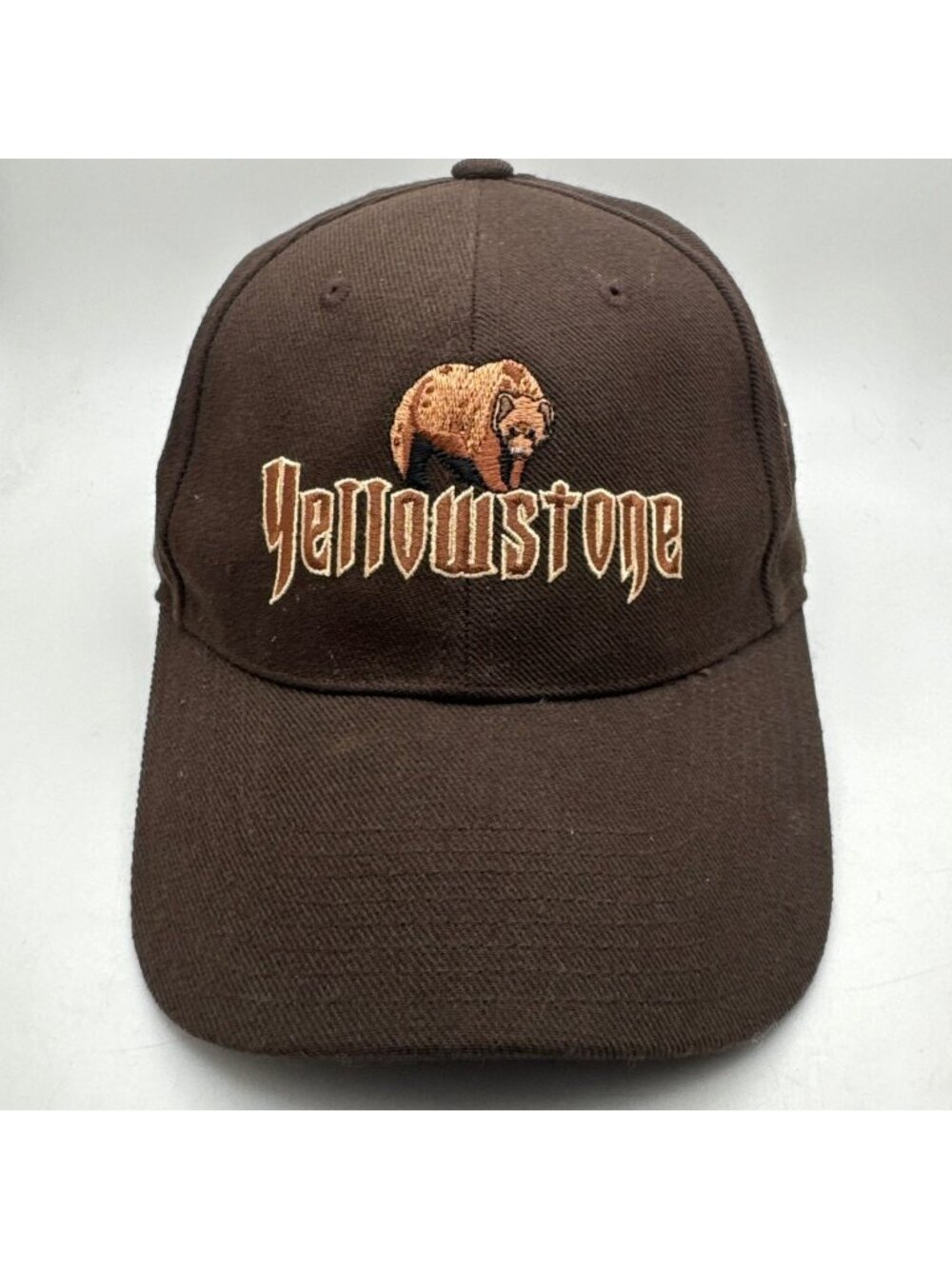 Yellowstone General Store Baseball Cap Embroidered Bear Brown One Size